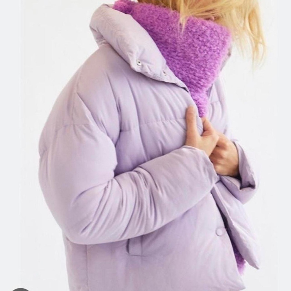 Free People Hailey Lavender Purple Puffer Coat Oversized Jacket Small